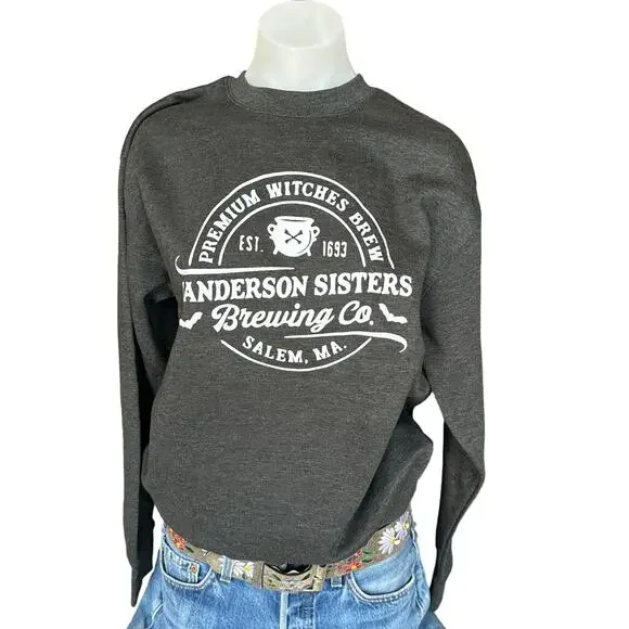 Sanderson Sisters Sweatshirt SMALL Fleece Oversize Hocus Pocus Halloween NEW - Picture 3 of 7